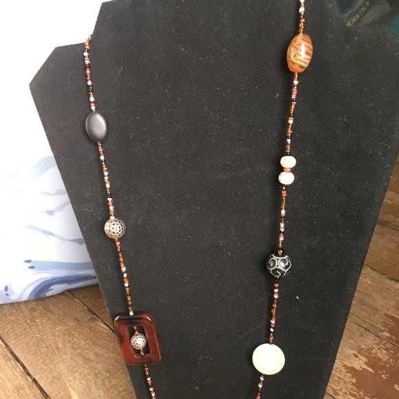 Handmade beaded necklace with real stones - Picture 4 of 4